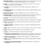 Nature Of Science Vocabulary Worksheet