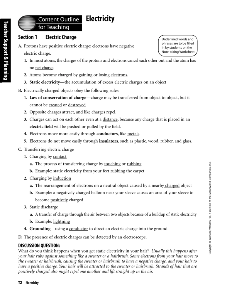 Note Taking Worksheet Science Chapter 2 Answers Scienceworksheets