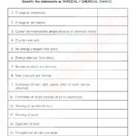 Physical And Chemical Changes Worksheets With Answers