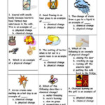 Physical Changes Worksheet 2nd Grade