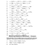 Physical Science Balancing Equations Worksheet Answers