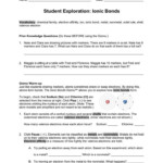 Physical Science Bonding Worksheet Answers