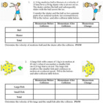 Physical Science Calculating Momentum Worksheet