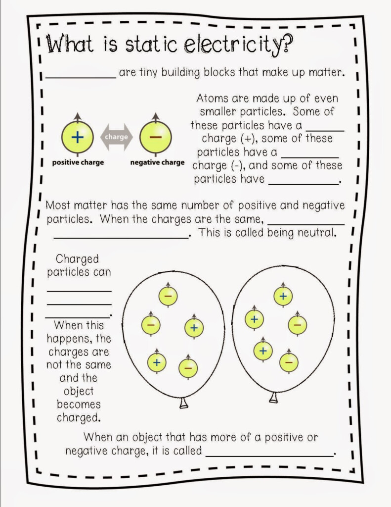 Physical Science Electricity Worksheet