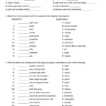 Physical Vs Chemical Properties Worksheet