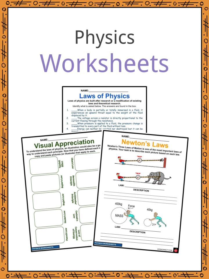 Physics Facts Worksheets Branches Of Physics For Kids