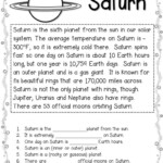 Planets Worksheet For First Grade