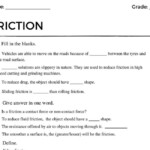 Printable Friction Worksheet For 8th Class Students