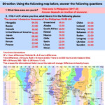 Printable Regents Earth Science World Time Zones Worksheets With Answer