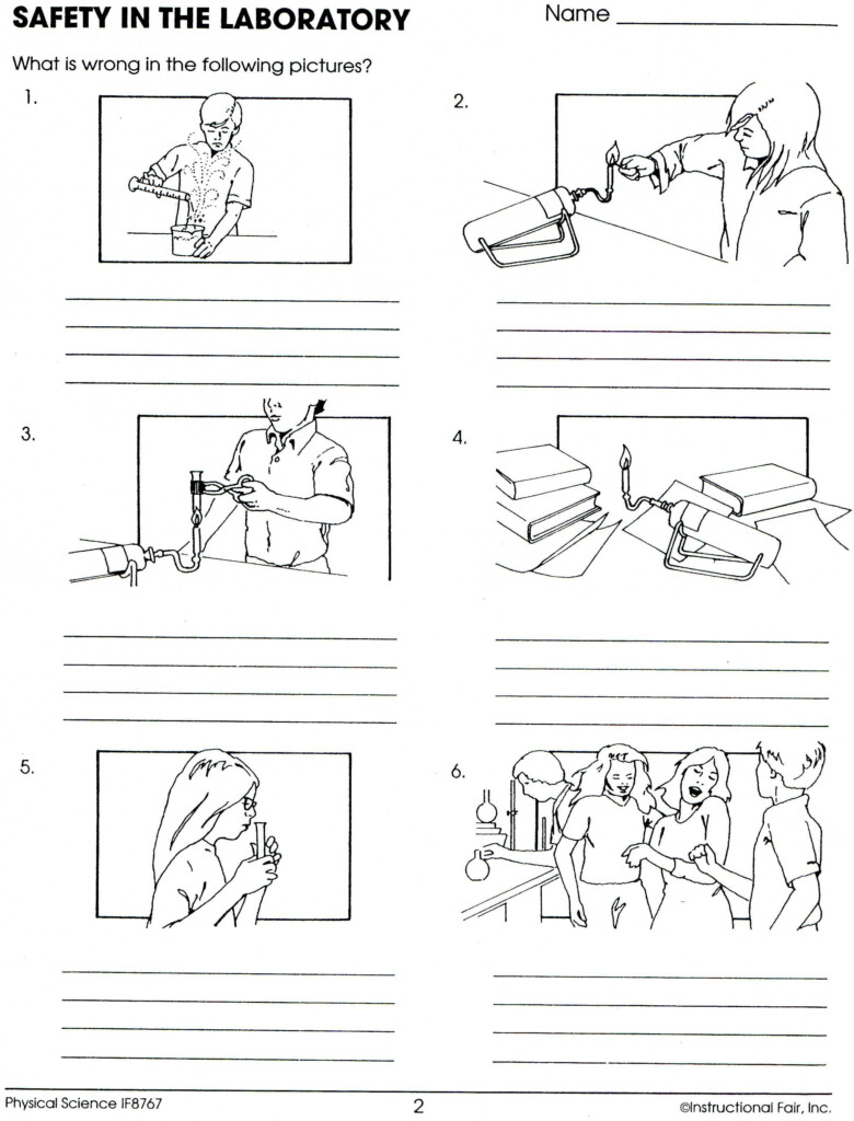 Printable Science Lab Safety Worksheet