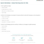 Quiz Worksheet Global Warming Facts For Kids Study