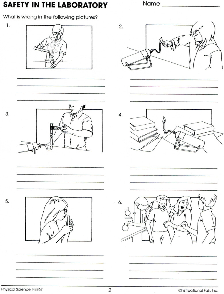 Safety In Science Worksheet