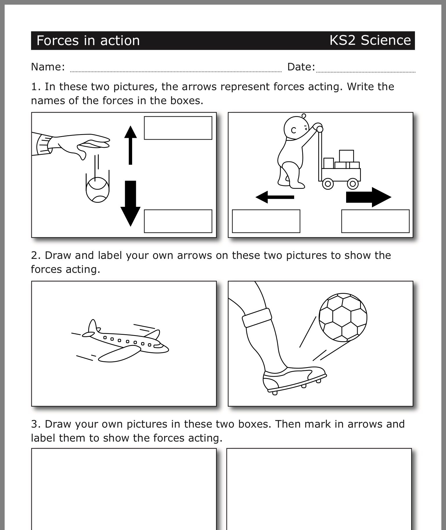 Science 8 Forces Worksheet Answers