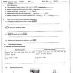 Science 8 States Of Matter Worksheet Answers