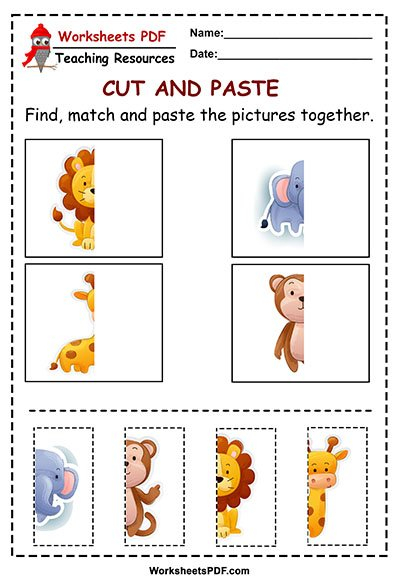 Science Cut And Paste Worksheets Worksheets For Kindergarten