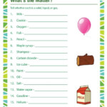 Science Fun Worksheets