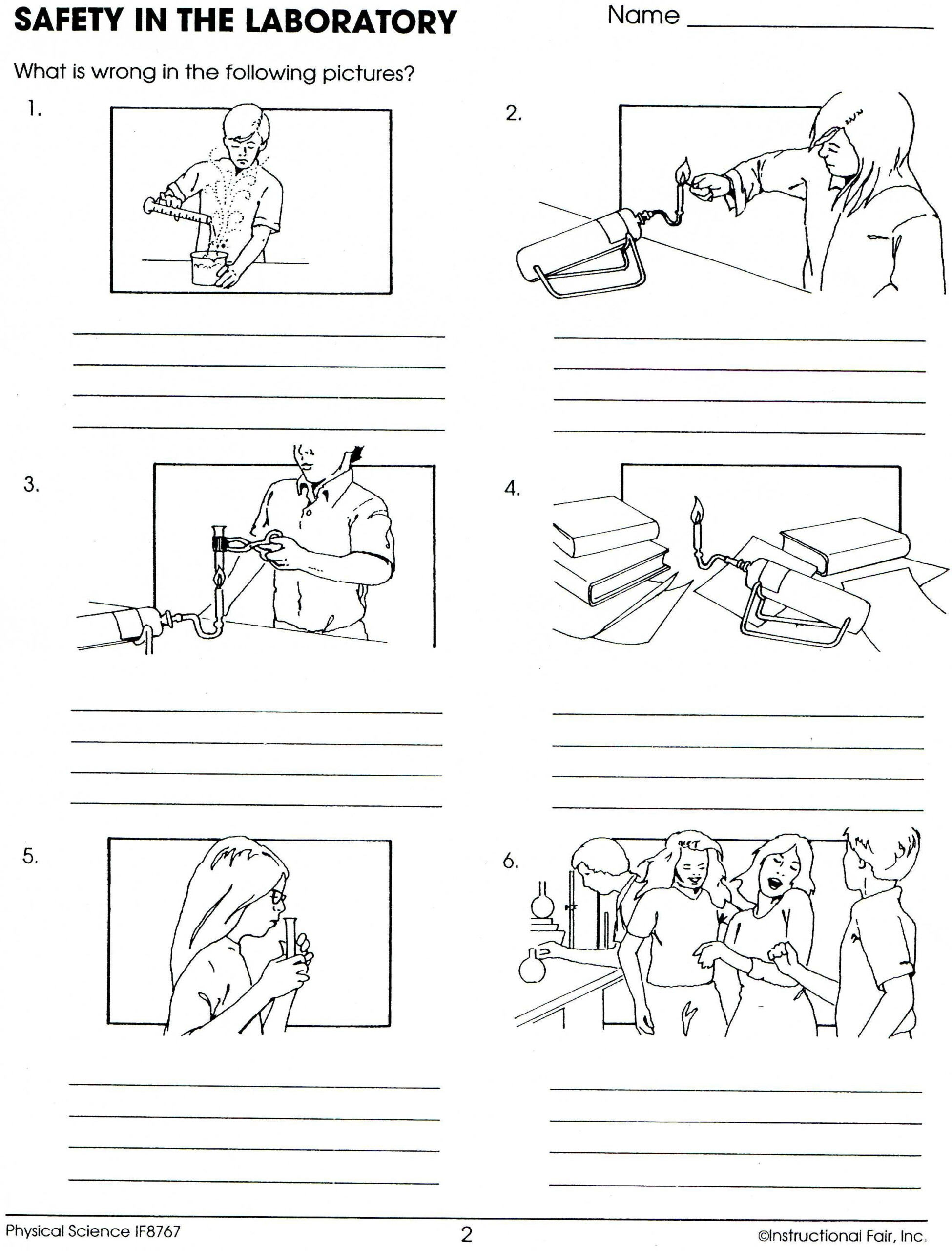 Science Safety Rules Worksheet