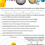 Science Solar System Worksheets