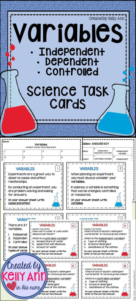 Science Variables Worksheet 5th Grade