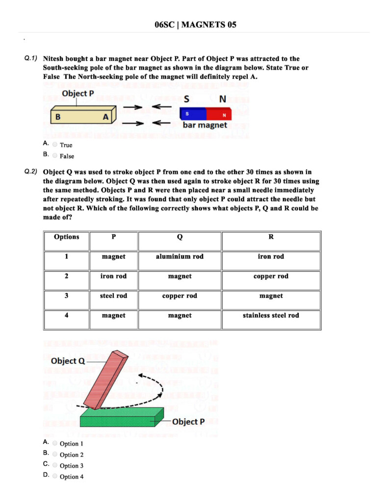 Science Worksheet For Grade 6
