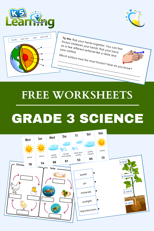 Science Worksheets For Grade 3 Students K5 Learning