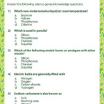 Science Worksheets For Grade 7