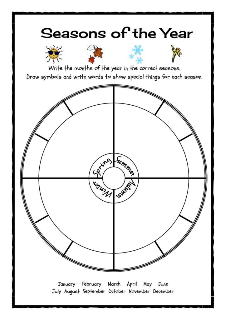 Science Worksheets For Seasons