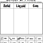 Science Worksheets For Second Grade On Matter