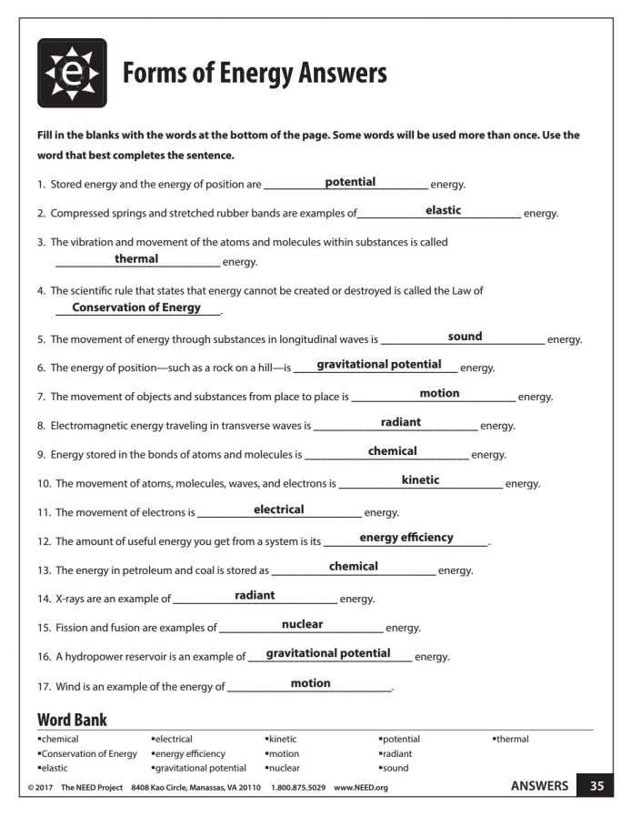 Science Worksheets With Answer Key