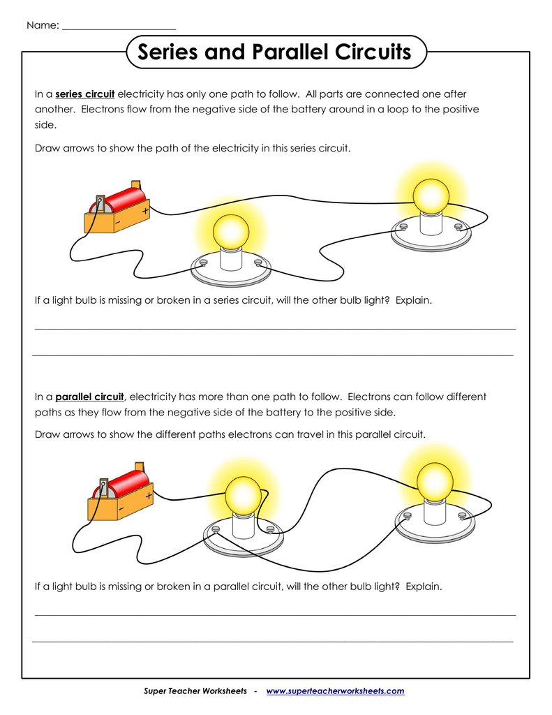 Series And Parallel Circuits Worksheet With Answers