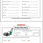 Simple Machines Worksheet Answer Key Kidsworksheetfun