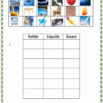 Solid Liquids And Gases Worksheet