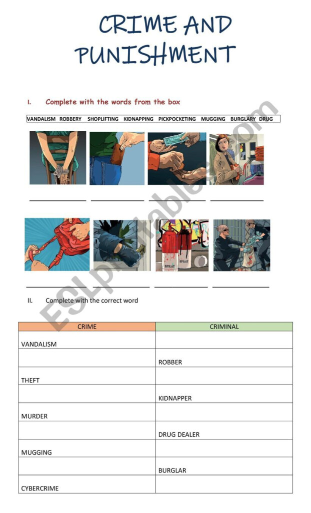 Solve The Crime Worksheets