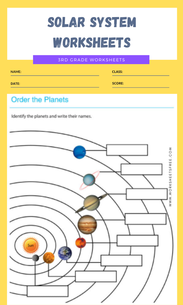 Space Worksheet 3rd Grade