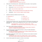 Speed Velocity And Acceleration Calculations Worksheet