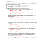 Speed Velocity And Acceleration Worksheet