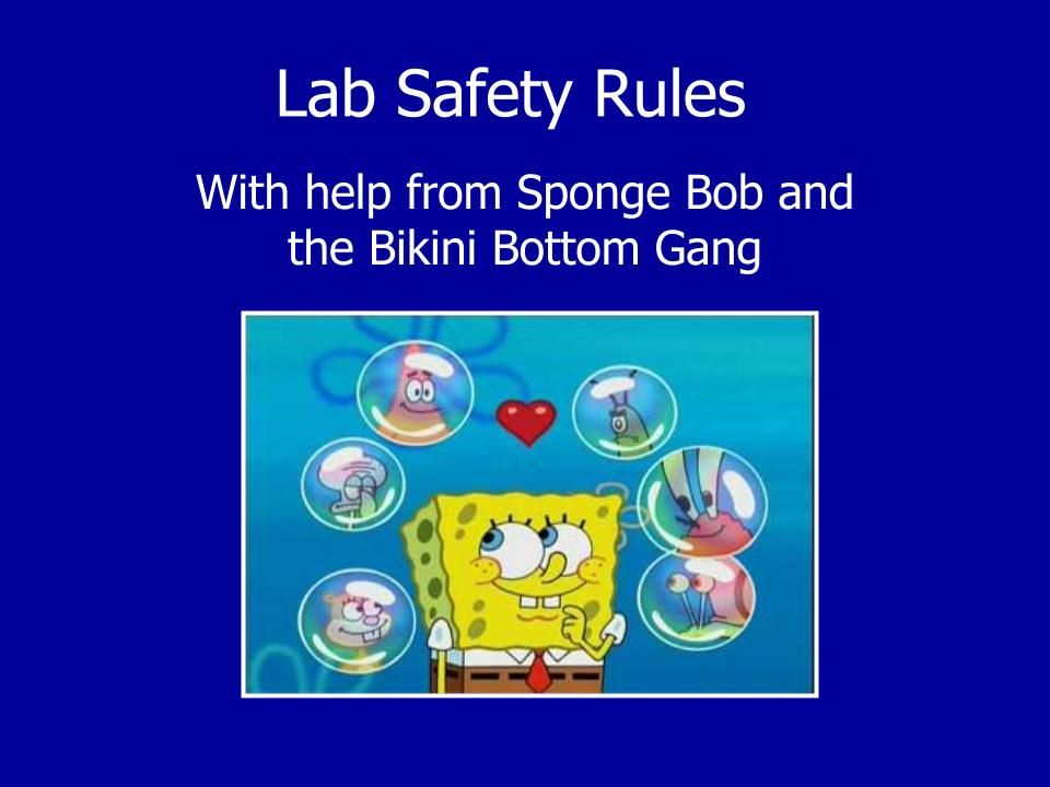 Spongebob Lab Safety Worksheet