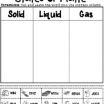 States Of Matter Worksheet Grade 7 With Answers