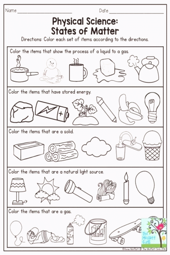 States Of Matter Worksheets 2Nd Grade