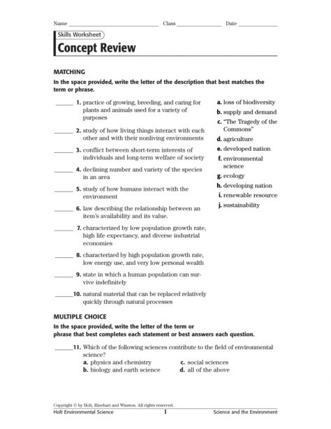 The Nature Of Science Worksheet Answer Key