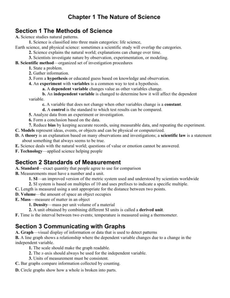 The Nature Of Science Worksheet Answers Db excel