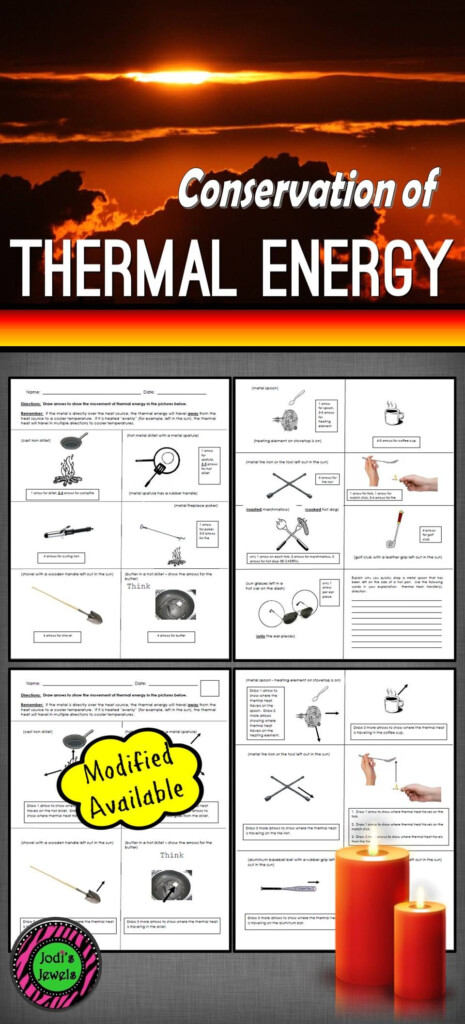 Thermal Energy Worksheet Answer Key