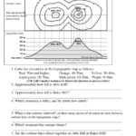 Topographic Map Worksheet Earth Science Answer Key Thekidsworksheet