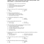 Trace Evidence Worksheet Answers Worksheets For Kindergarten