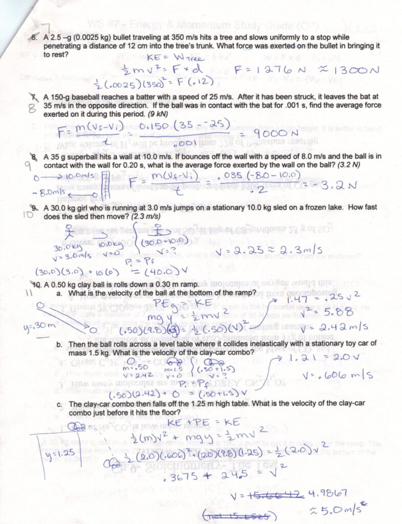 Velocity And Acceleration Worksheet With Answers