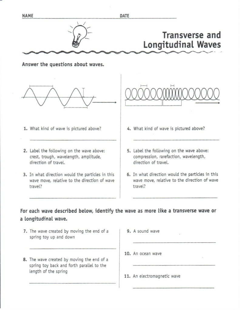 Wavelength Frequency And Energy Worksheet