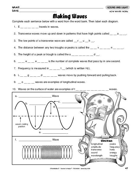 Waves 8th Grade Science Worksheet