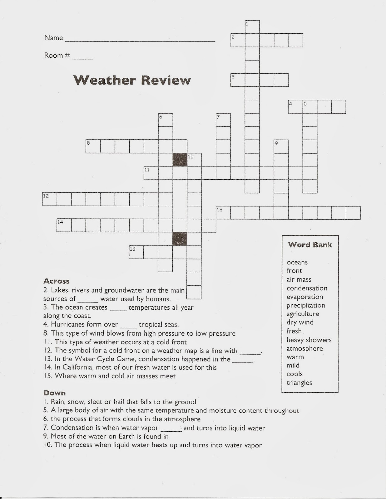 Weather And Climate Worksheet Grade 5