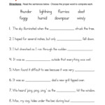 Weather Fill In The Blank Worksheet Have Fun Teaching