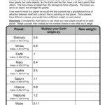 Weight Gravity Worksheet Have Fun Teaching